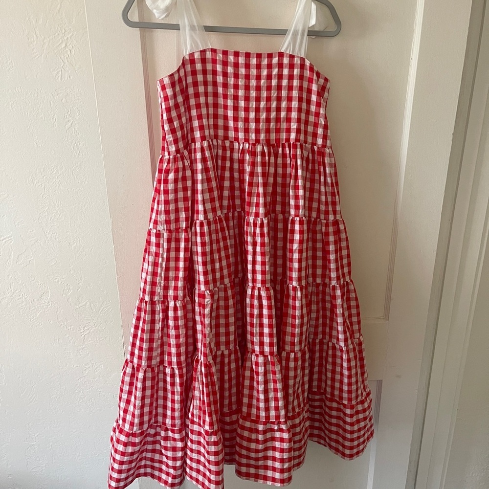 Sister Jane Love Note gingham midi dress size XS spring country cottagecore - Picture 2 of 15